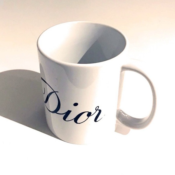 Miss Dior Designer Mug White Coffee Tea Mug with Black Logo Print - New - Picture 1 of 4